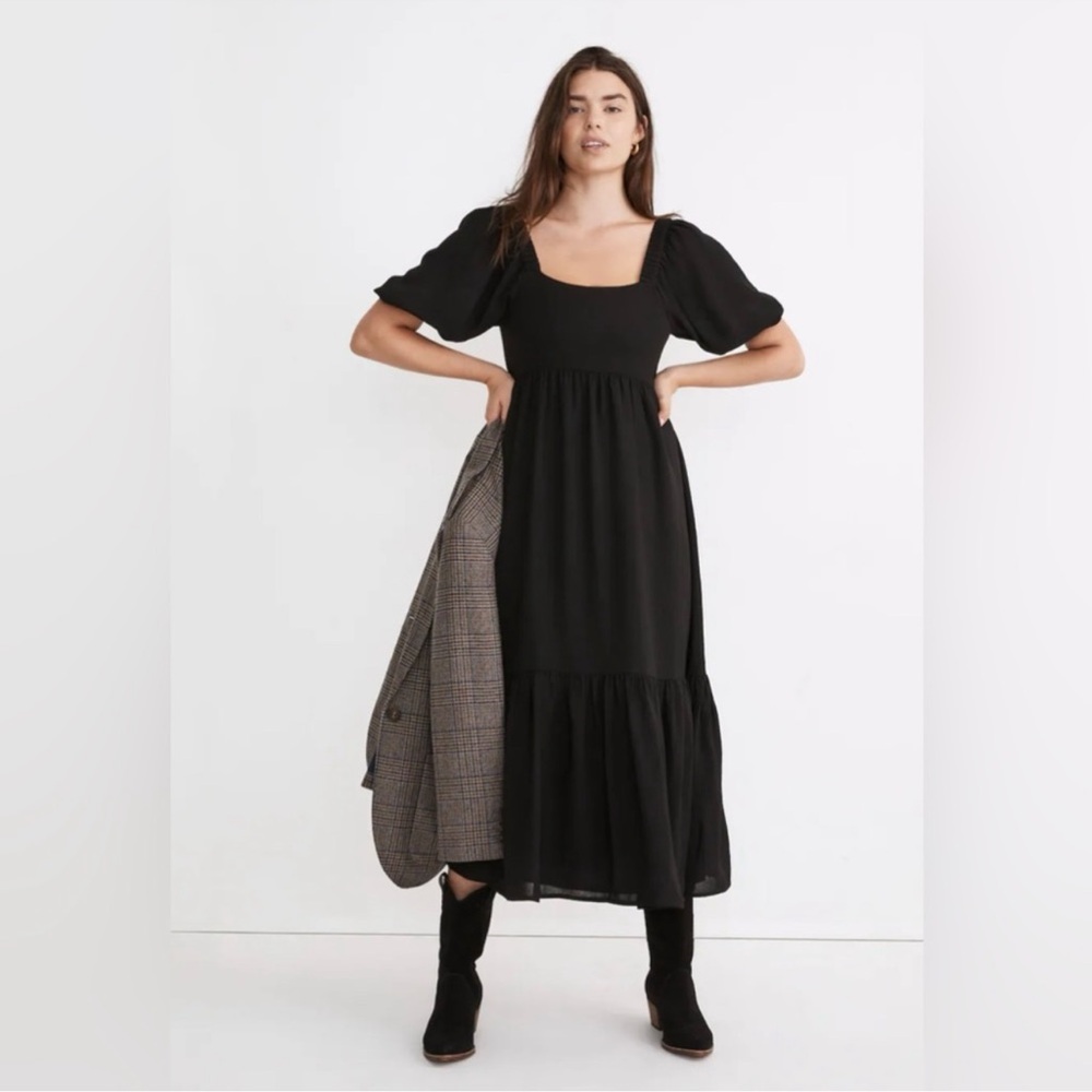 Madewell Black Midi Dress
